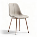 Chaise en tissu beige avec pieds en métal rose 45 x 50 x 85 cm