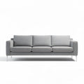 Canapé moderne en tissu gris 200 x 90 x 80cm pour salon contemporain