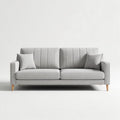 Canapé gris en tissu avec coussins amovibles dimensions 190 x 80 x 85cm