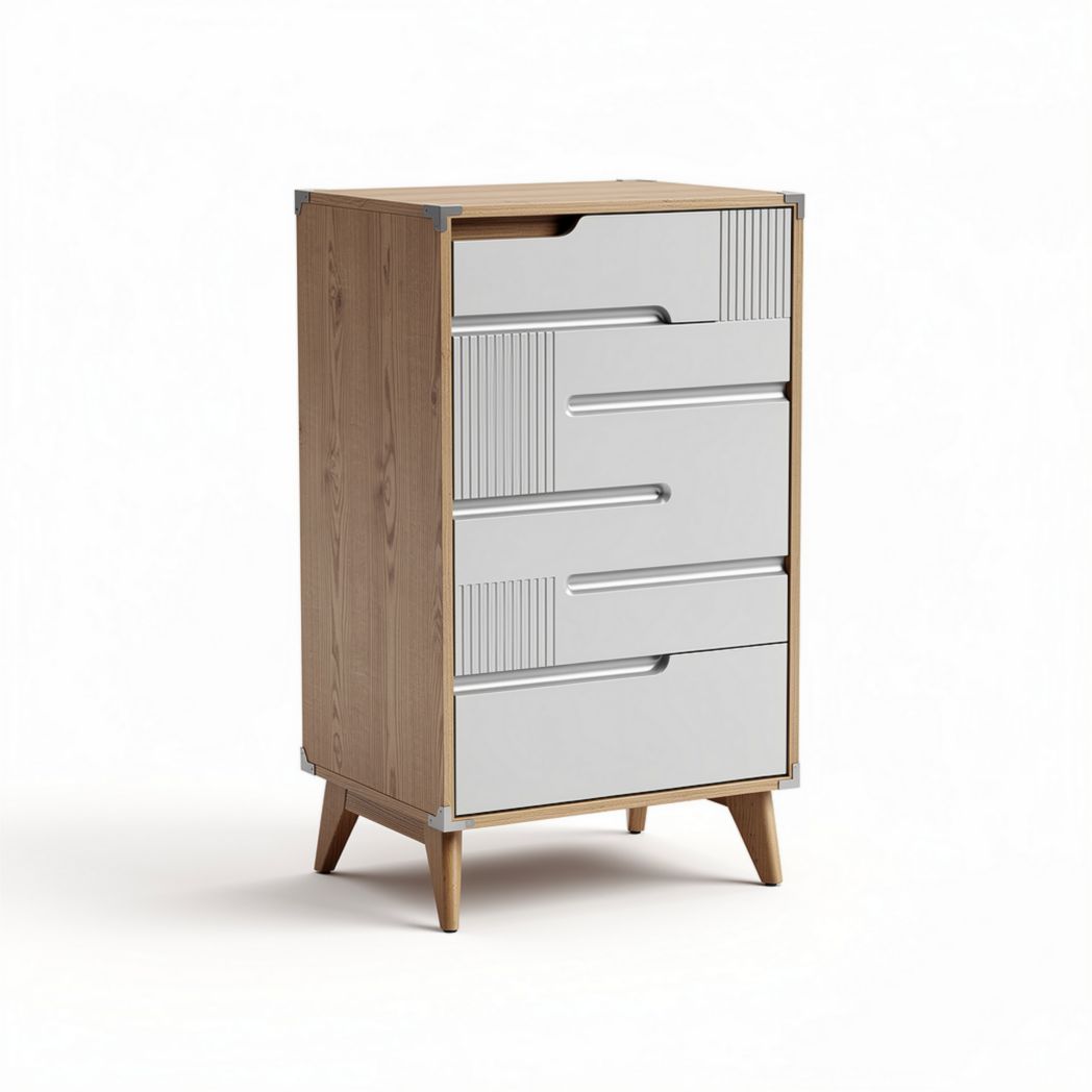 Commode en bois avec tiroirs blancs dimensions 80 x 40 x 100cm