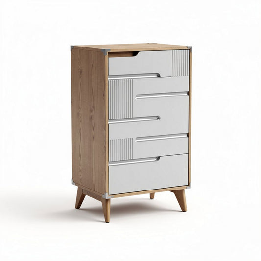 Commode en bois avec tiroirs blancs dimensions 80 x 40 x 100cm